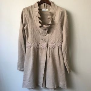 Wool Ruffle Neck Jacket